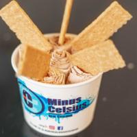 Nut Cracker · Vanilla with graham cracker and nutella mix-ins & pick up- to 3 toppings