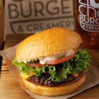 Char Burger · All Beef Patty, American Cheese, Minced Onions, Pickles, Lettuce, Tomato, and Secret Sauce o...