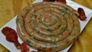 Chicken Sausage With Sundried Tomato · Serves 2 to 3. This gourmet chicken sausage is bursting with the flavors of sun-dried tomato...