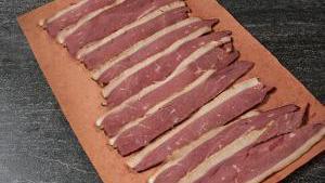 Smoked Duck Bacon (1/2 Lb) · 3-4 servings per pack.