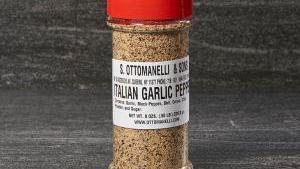 Italian Garlic Pepper · Coarse ground black pepper, garlic, and selected spices create a he-man flavor sensation. Ne...