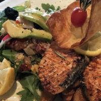 Grilled Salmon Fillet · Comes With Salad