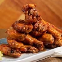 Jumbo Chicken Wings · Served with celery, carrots, blue cheese dressing.