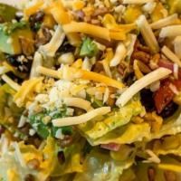 Tex-Mex Salad · Romaine Lettuce, Roasted Corn Salsa, Black Beans, Cheddar Jack Cheese, Avocado, Corn Tortill...