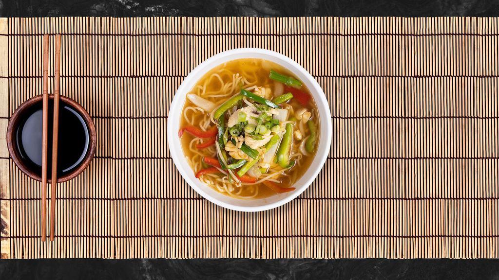 Chicken N' Swimmin' · Rice noodle, bean sprout, cabbage, and cilantro in classic vegetables broth.