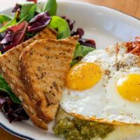 Zaca Platter · Cheese grits, eggs (any style) tomato jam, salsa verde and toast.