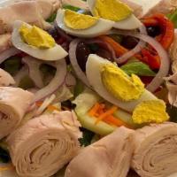 Chef'S Salad · Boar's head cold cuts and hard-boiled eggs over salad.