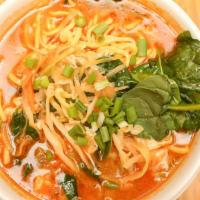 15 Thukpa · A traditional Tibetan noodle soup sauteed with fresh green vegetables. Vegetarian.