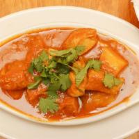 #32 Chasha Shamdey · Gluten free. A Himalayan style chicken curry marinated in homemade yogurt and spices served ...