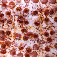 Spicy Honey Pepperoni · honey , pepperoni ,tomato sauce , mozzarella cheese<br />sicilian style .ONLY LARGE SQUARE
