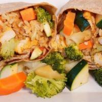 Teriyaki Glazed Wrap · Chicken, mixed veggies grilled with lite glazed teriyaki sauce, and a touch of brown rice.