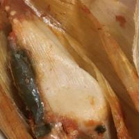 Tamales · Salsa Verde, Roja, Mole, Dulce o Rajas con Queso
