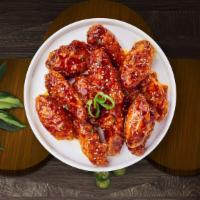 Klassic Korea Wings · Fresh chicken wings breaded, fried until golden brown, and tossed in soy sauce, brown sugar,...