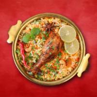 Chicken Biryani Sensation · Long grain basmati rice cooked with chicken in a blend of exotic Indian spices and herbs.