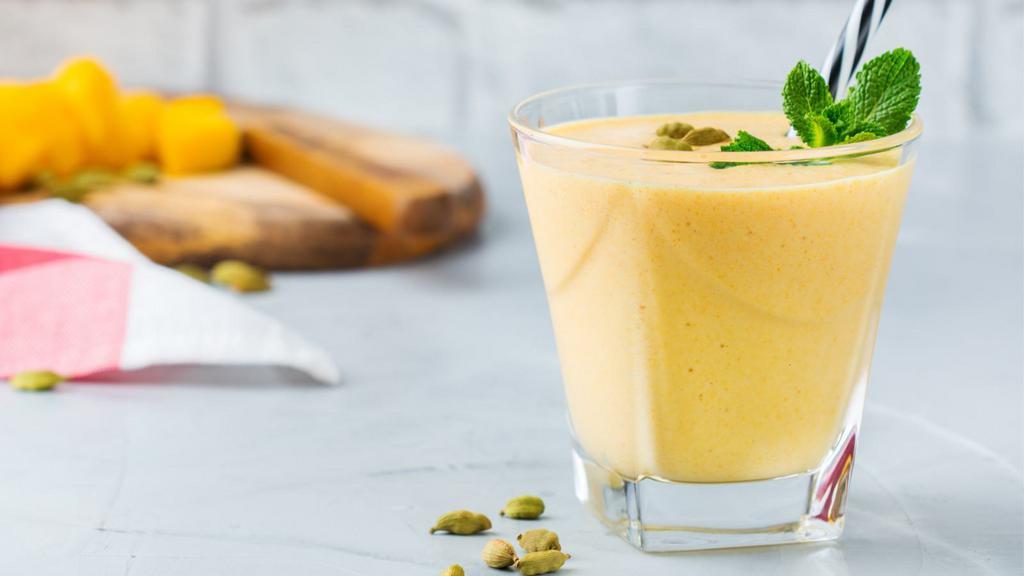 Mango Lassi · Delicious fresh mango and yogurt.