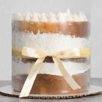 Vanilla Cake · Classic English sponge cake layered with vanilla cream. Ingredients: Butter, sugar, egg, flo...