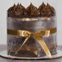 Snikers Cake · Chocolate sponge cake, caramel nougat with peanuts, milk chocolate cream ganache, vanilla cr...