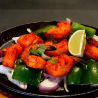 Tandoori Shrimp · Shrimp / tandoori spices / yogurt marinade.