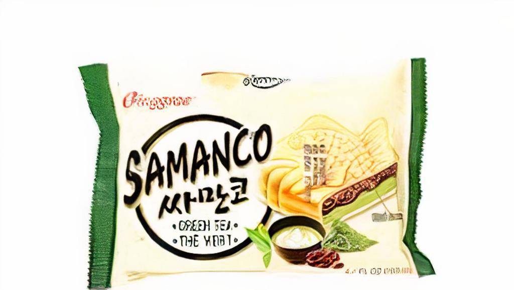 Samanco Green Tea · Green Tea Ice Cream Sandwich with Red Bean Paste