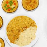 Malabar Korma  · Protein of your choice marinated in a coconut-based sauce from the Malabar coast. Spice Leve...
