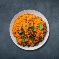 'Licious  Lamb Biryani · Long grain basmati rice cooked in a sealed pot with juicy pieces of lamb in a blend of exoti...