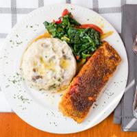 Salmon Dinner · Served with 2 sides