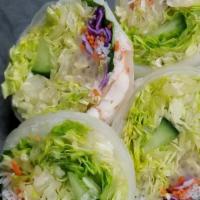 Summer Rolls (4 Pieces) · Lettuce, basil, carrots, purple cabbage, bean sprouts, and rice noodles wrapped in soft rice...