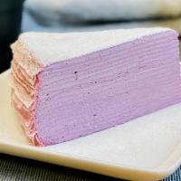 Purple Sweet Potato Crepe Cake · 