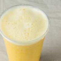 Delight Smoothie · Banana, pineapple, mango, orange juice.