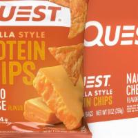 Quest Tortilla Style Nacho Cheese Protein Chips · Want a cheesy, savory tortilla chip you can enjoy anytime? We got just what you’re looking f...