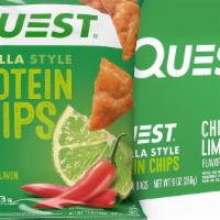 Quest Tortilla Style Chili Lime Flavor Protein Chips · Want a tangy, spicy tortilla chip you can enjoy any time? We got what you’re looking for.