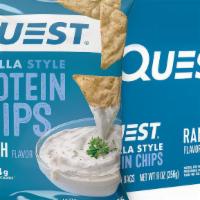 Quest Tortilla Style Ranch Flavor Protein Chips · Want a zesty tortilla chip you can enjoy any time? We got what you’re looking for.