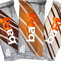 Rule1 Chocolate Fudge Proteinbar · Rule1 Protein Bar brings 20g of protein, 2g of sugar, and 6g of fiber per bar.