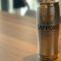 Sapporo Premium Beer 22 Oz · Sapporo beer in silver can
