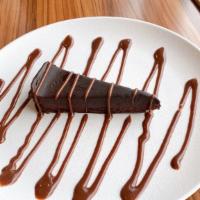 Flourless Chocolate Cake · Flourless Chocolate Cake - Belgian Milk Chocolate Sauce