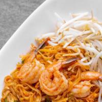 Pad Thai · Flavorful rice noodles with egg, peanut, scallion, bean sprouts and your choice of protein.