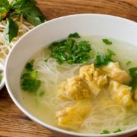 Phở Chicken Broth Noodle Soup · Chicken broth and rice noodles. Topped with scallion, onion and cilantro. Served with bean s...