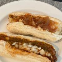 New Yorker · Sauerkraut, onion sauce, mustard & our hot relish.