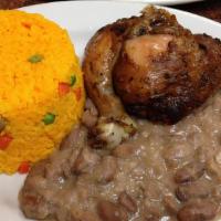 1/2 Chicken  With  Rice And Beans · 