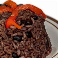 Moro · Rice w/ black beans.