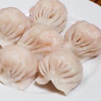 Shrimp Dumplings (6) · Six pieces.