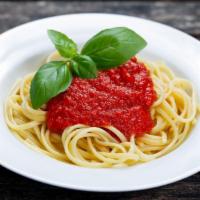 Spaghetti Marinara · Classic spaghetti pasta topped with house made marinara sauce.
