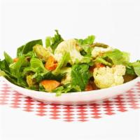 House Salad · Romaine lettuce tossed with seasonal vegetables and Italian dressing.