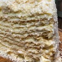 Napoleon · 11 layers of thin puff pastry and rich custard (Zavarnoy Cream) filling