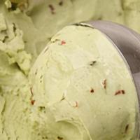 Pistachio · Wonderfully 100% pure pistachio with chocolate chips. The perfect dessert: some pistachio co...