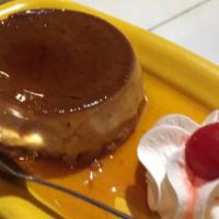 Flan · Delicious mouth-watering homemade Mexican-style custard. Topped with whipped cream, and a ch...