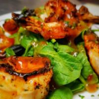 Rsk Shrimp · Five jumbo grilled shrimp with sweet chili sauce. this item is already gluten free.