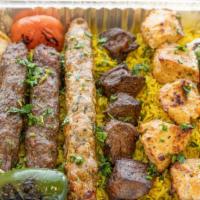 El Wadi Combination (Up To 4 People) · Kofta Kebab, Chicken Kofta Kebab, Chicken Shish Kebab & Lamb Shish Kebab.