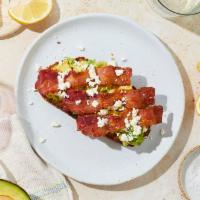 Bft Avocado Toast · Avocado toast with bacon and feta.