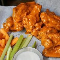 Wings · Hot or Mild, Blue Cheese or Ranch